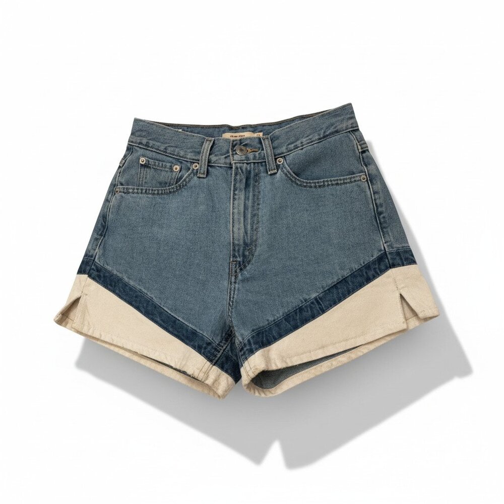 Levi’s A-Line High Rise Colorblock Shorts Sz 27